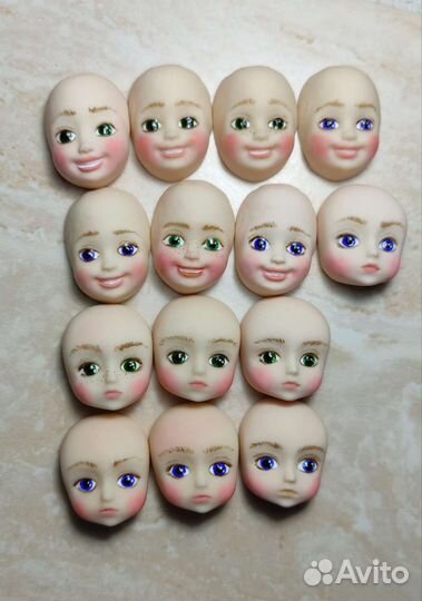 Личики лица для ватных игрушек