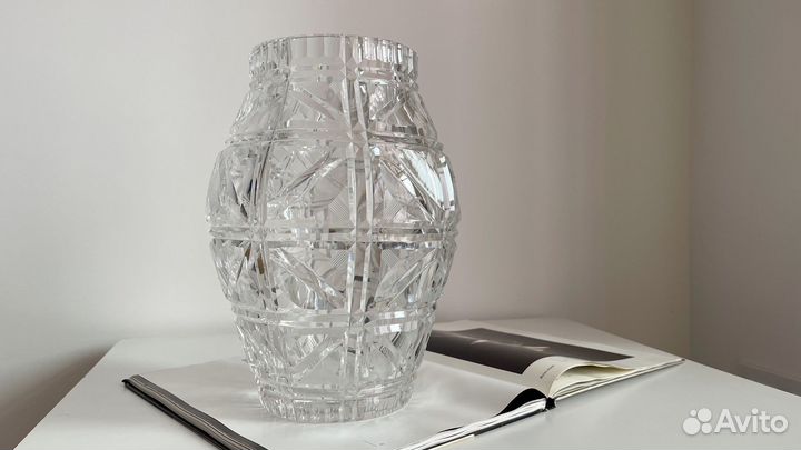 Ваза для цветов хрустальная Бочонок СССР винтаж