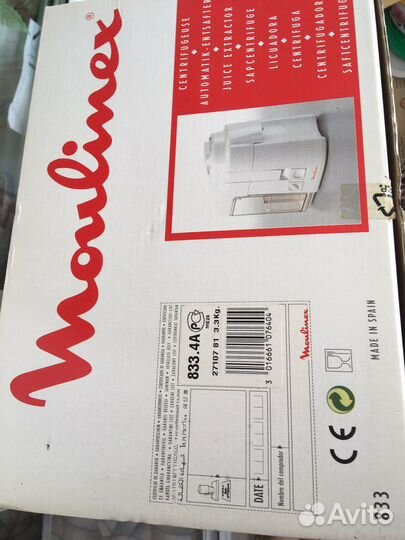 Центробежная соковыжималка Moulinex