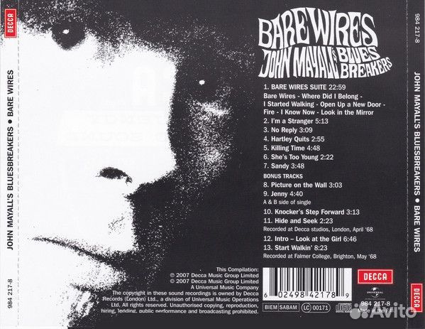 John Mayall's Bluesbreakers - Bare Wires (CD)