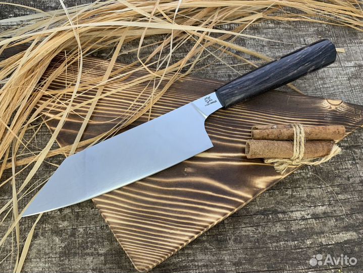 Нож Сантоку из кованой стали 110х18 мшд