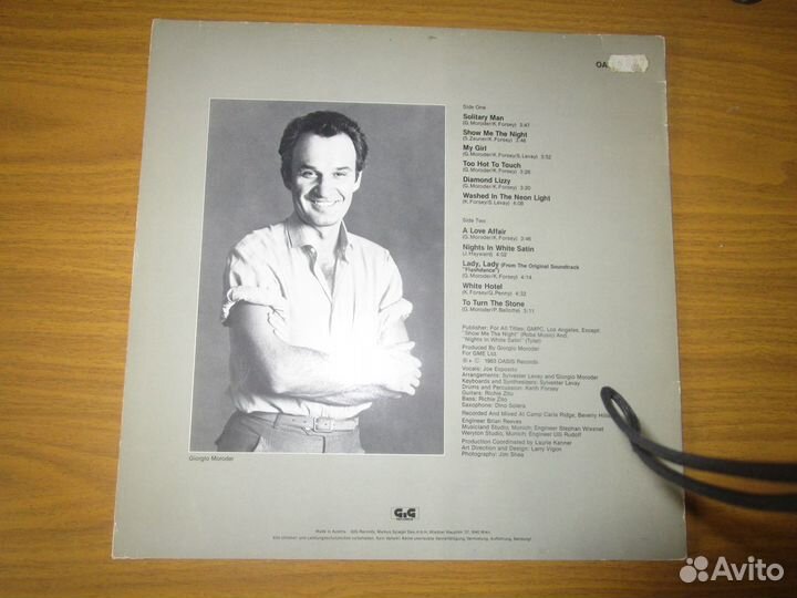 Giorgio moroder & JOE esposito Solitary Men '198