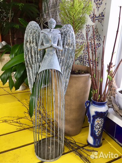 Садовый декор из бетона и металла