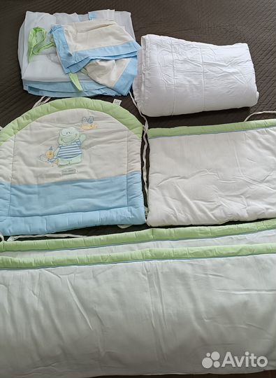 Бортики для детской кроватки, балдахин