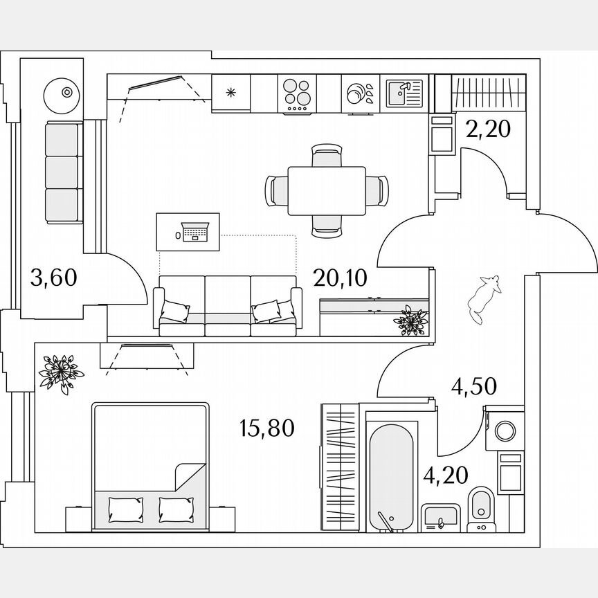 1-к. квартира, 75,7 м², 11/13 эт.