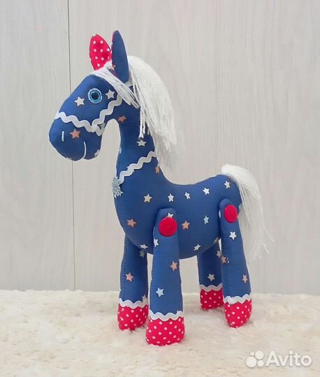 Текстильная лошадка ручной работы