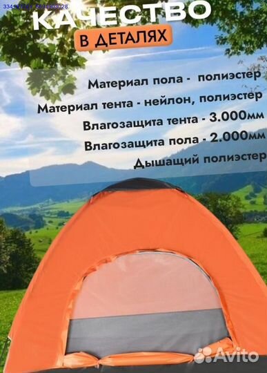 Палатка Двухместная Туристическая Новая (Арт.61855