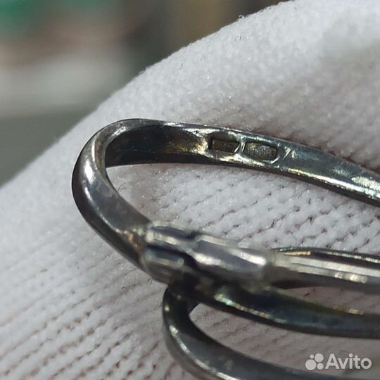 Серебряная Брошь Бантик 925 Проба Серебро Ретро