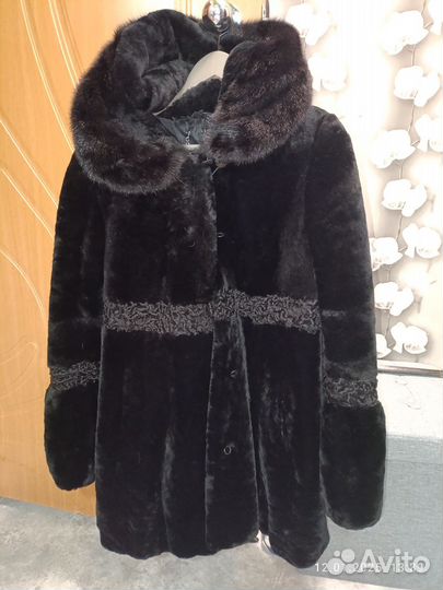 Шуба мутоновая 46 48 бу