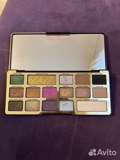 Палетка теней too faced