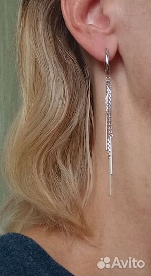 Сережки серебро 925