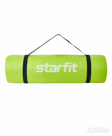 Коврик для йоги и фитнеса starfit, 183x61x1,0 см