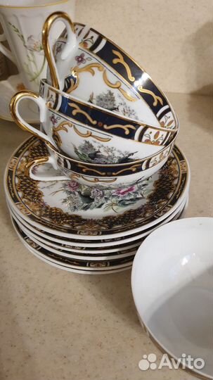 Чайный сервиз костяной фарфор