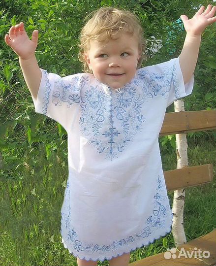 Крестильная рубашка для мальчика 91с