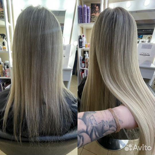 Наращивание волос, Окрашивание