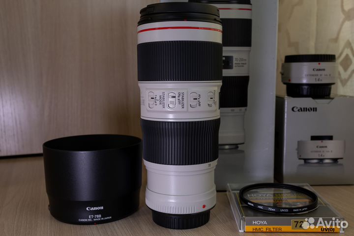 Canon EF 70-200mm f/4L IS II USM, Extender EF 1.4x