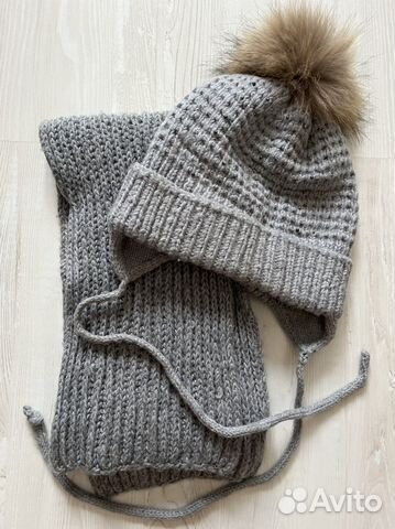 Комплект шапка и шарф для девочки