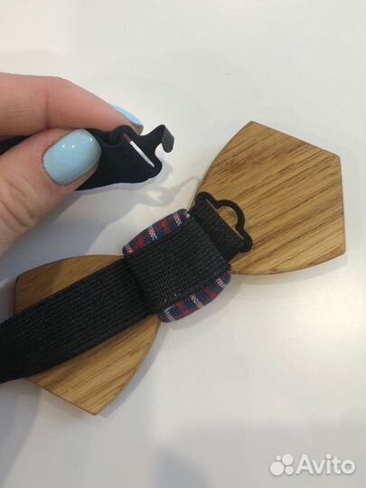 Галстук бабочка деревянная новая