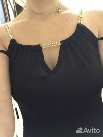 Платье длинное чёрное