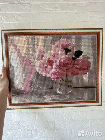 Картина из алмазной мозаики, ручная работа