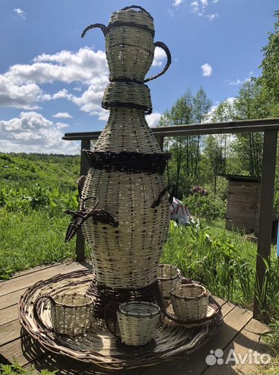 Плетеные корзины и декор для сада