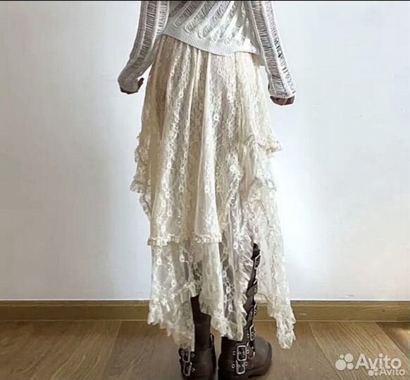 Юбка кружевная y2k