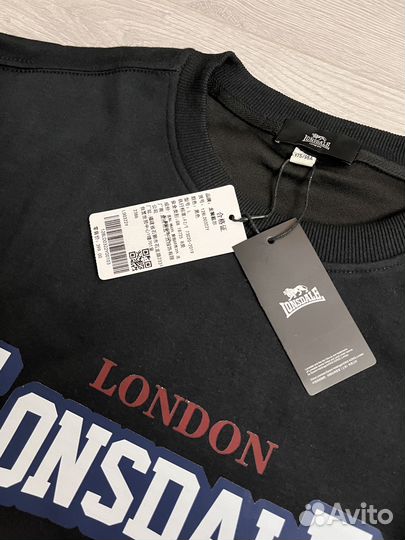 Свитшот lonsdale новый черный с poizon L