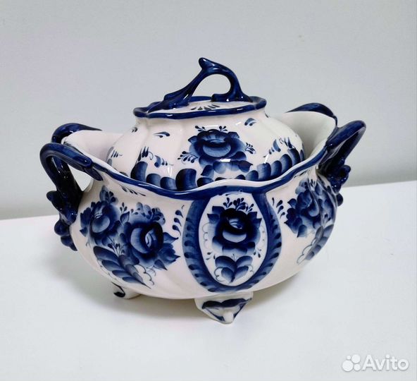 Супница посуда Гжель новая