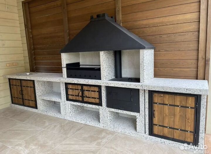 Барбекю зоны, мангал, печь под казан