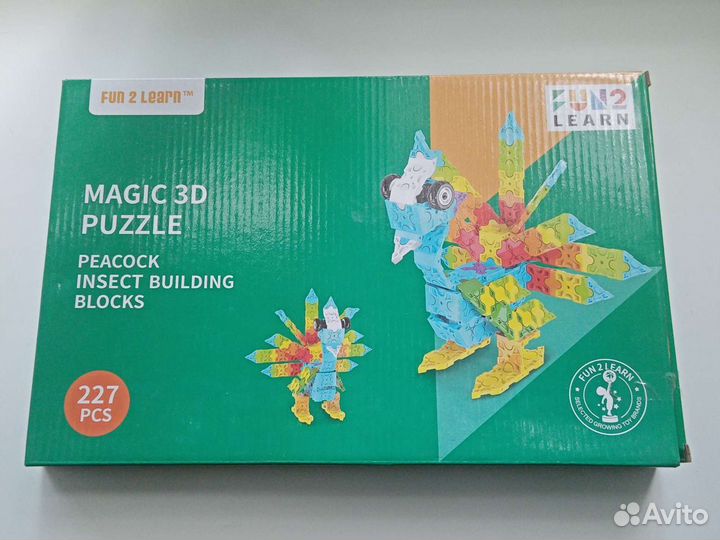 Конструктор пазл puzzle 3D Павлин