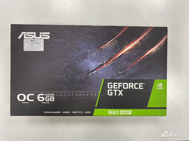 Видеокарта GTX 1660 super Asus Gaming 6GB OC