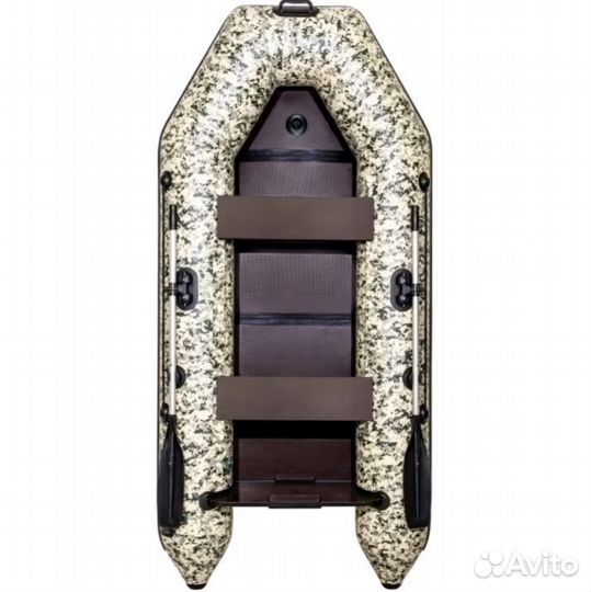 Лодка пвх Аква 2900 Слань-книжка киль камуфляж ком