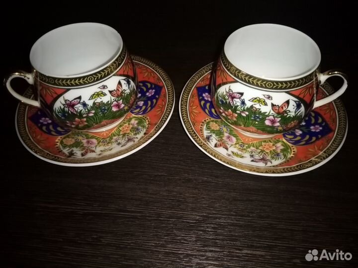 Фарфоровая чайная пара