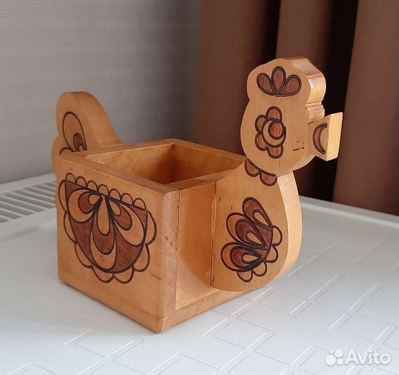 Подставка, коробочка, шкатулка деревянная СССР