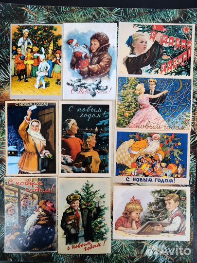 Новогодние открытки СССР