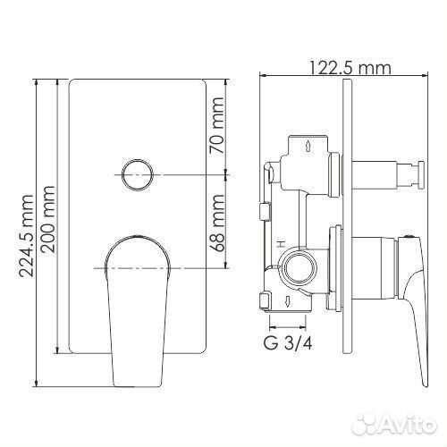 Смеситель для душа wasserkraft Wiese 8461