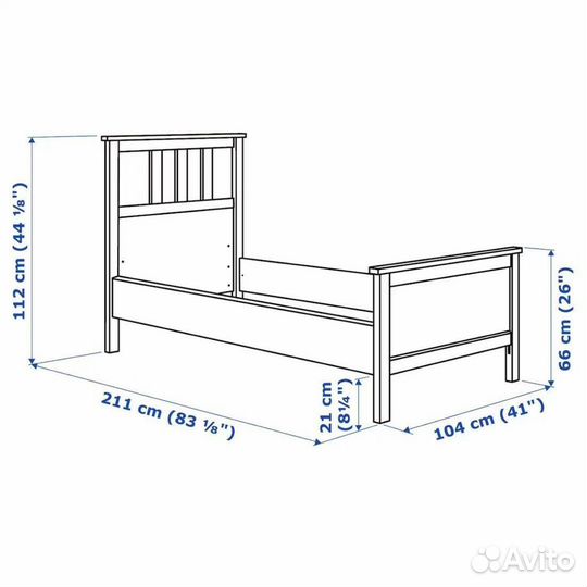 Кровать IKEA Hemnes (90х200 см)