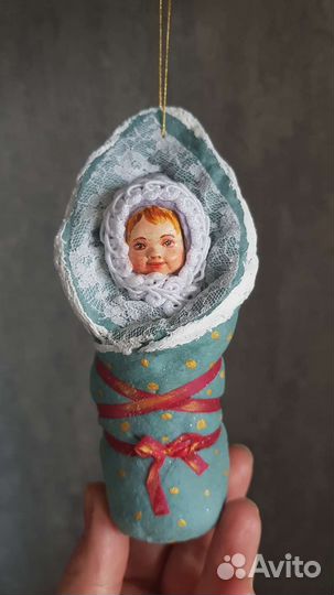 Ватная ёлочная игрушка 