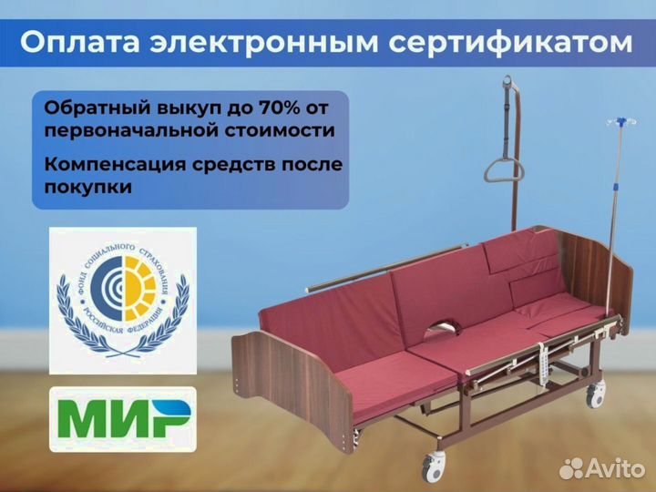 Медицинская кровать функциональная