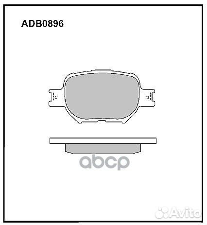Колодки тормозные дисковые перед ADB0896