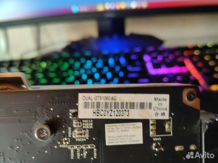 Видеокарта asus GTX 1060 6GB dual