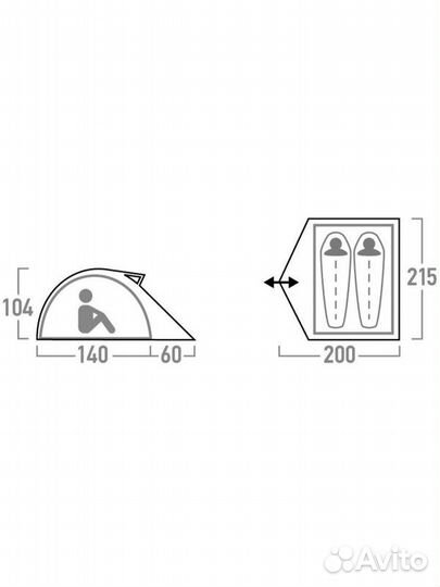 Палатка 2х местная автомат