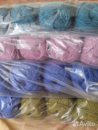 Пряжа для вязания. Шерсть, полушерсть, акрил