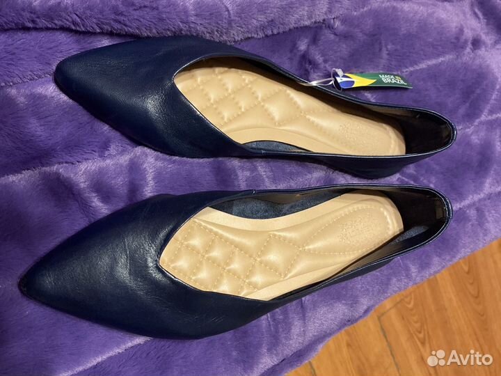 Балетки натуральная кожа 39