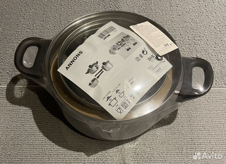 Набор посуды Аннонс 5 предметов хром IKEA