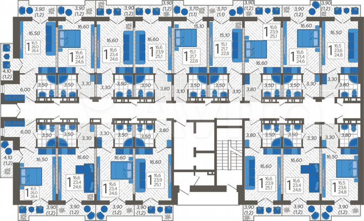 Апартаменты-студия, 25,1 м², 11/12 эт.