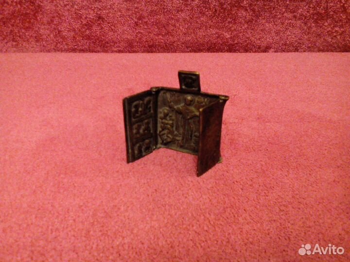 Икона, дорожн. складень Скорбящяя Богородица xixв