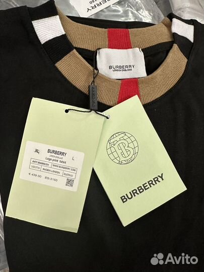 Футболка Burberry 2024 премиум ч/бел S M L XL XXL