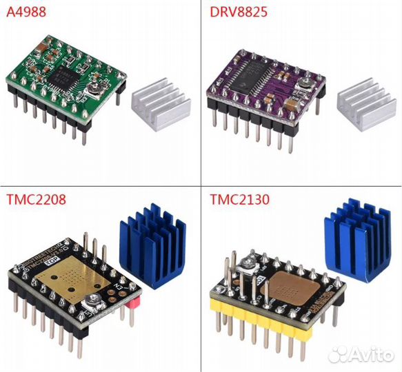 Драйверы TMC2208, TMC2209, TMC5160, A4988, DRV8825
