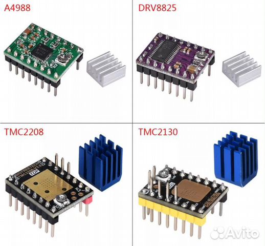 Драйверы TMC2208, TMC2209, TMC5160, A4988, DRV8825